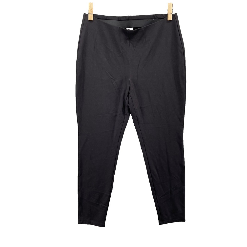 Chicos Legging Pants Womens 12 Black Sportswear Preppy Office Travel Performance